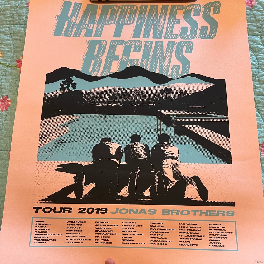 Jonas Brothers Happiness Begins Tour Poster